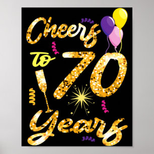 Poster Brindes Aos 70 Anos 1951 Presente De 70º Aniversár