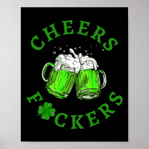 Poster Brindes Ers Engraçado Dia de São Patrício Irlandês