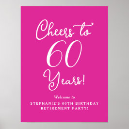 Poster Brindes Rosa aos 60 Anos de Aposentadoria