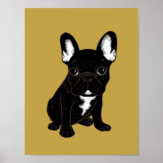 Poster Brindle French Bulldog (Frente)