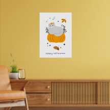 Brinquedos engraçados com vassouras, abóboras e fa