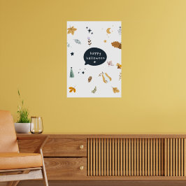 Poster Brinquedos engraçados com vassouras, abóboras e fa