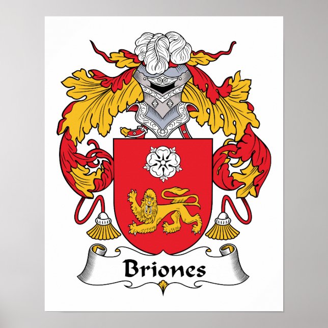 Pôster Brione Family Crest (Frente)