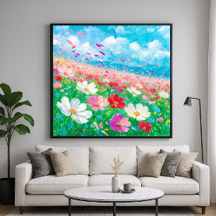 Poster Brisa Floral - Estilo de Arte Pintura
