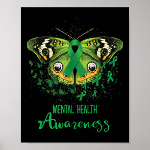 Poster Brisa Verde Mental de Consciência da Saúde