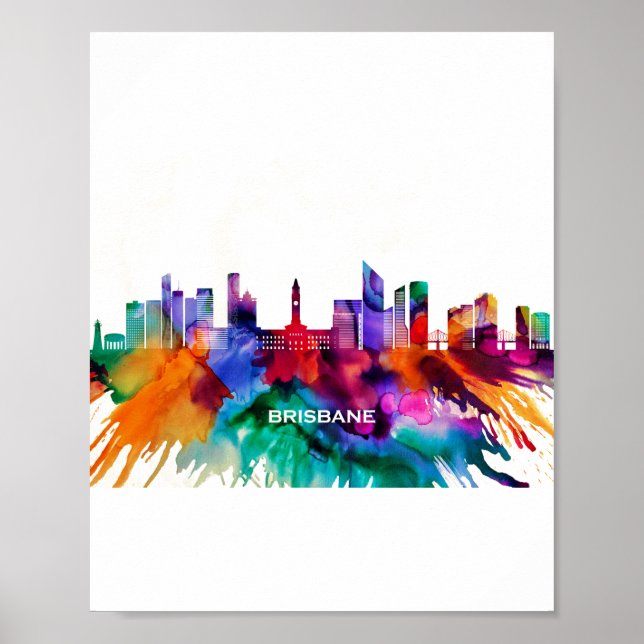 Poster Brisbane Skyline (Frente)