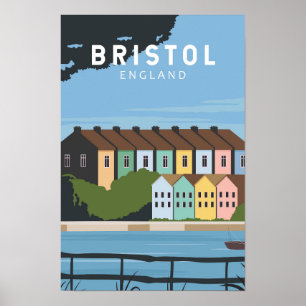 Poster Bristol England Retro Viagem Art Vintage