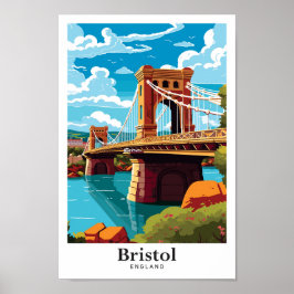 Poster Bristol England Viagens vintage Portrait