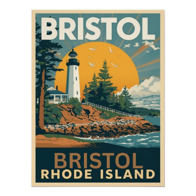 Pôster Bristol, Rhode Island, EUA (Frente)