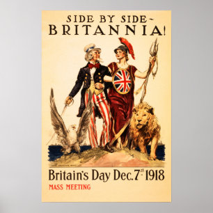 Poster BRITÂNIA! Aliados da Primeira Guerra Mundial de 1