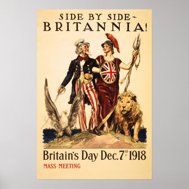 Poster BRITÂNIA! Lado a Lado, aliados da Primeira Guerra  (Frente)