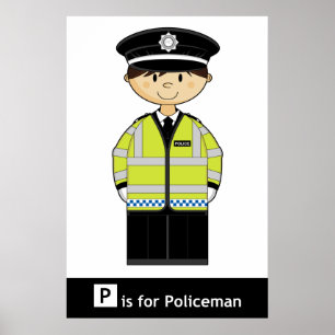 Poster britânico clássico do polícia