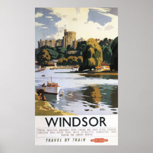 Poster britânico de Tamisa do castelo de Windsor