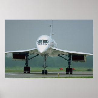 Pôster British Airways Concorde, a caminho de táxi