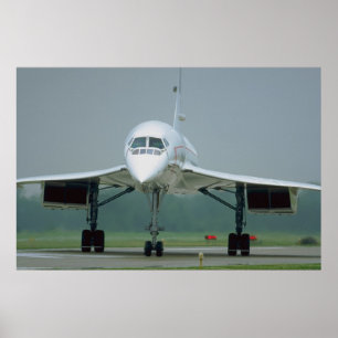 Pôster British Airways Concorde, na maneira do táxi
