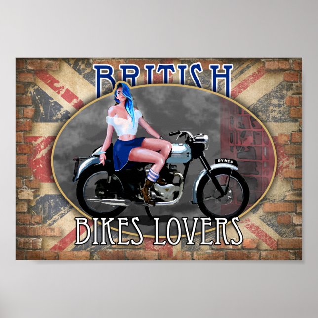 Poster british bike lovers (Frente)