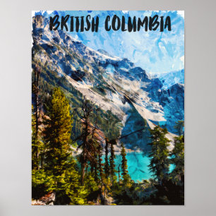 Poster British Columbia Canada Mountain View