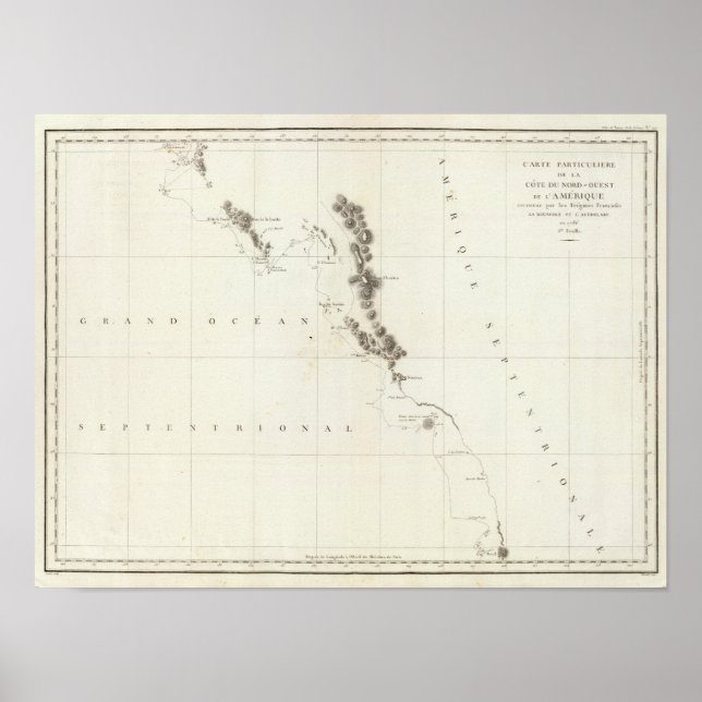 Pôster British Columbia, Washington e Oregon (Frente)