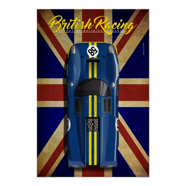 Pôster British Racing Lola T70 MKIII No.58 (Frente)