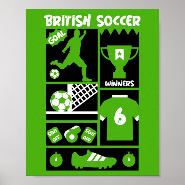Poster British Soccer  Serving (Frente)