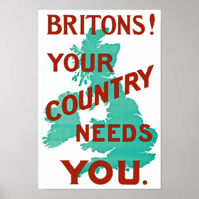 Poster Britões! Seu país precisa de você (Frente)