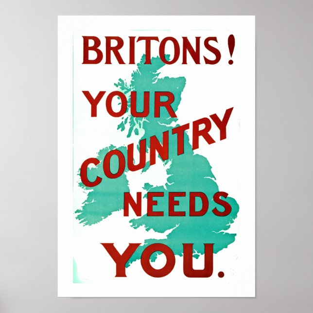 Pôster Britões! Seu País Precisa De Você (Frente)