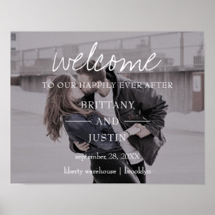 Poster Brittany Foto Bem-vinda ao Nosso Sinal de Casament
