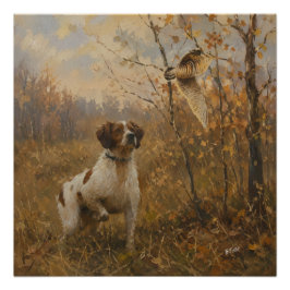 Pôster Brittany Spaniel e narceja