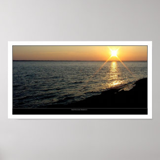 Pôster Broad River no pôr do sol