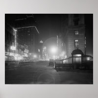 Broadway à Noite, 1910. Foto Antiga