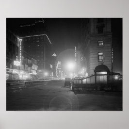 Poster Broadway à Noite, 1910. Foto Antiga