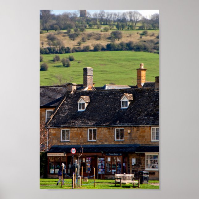 Poster Broadway Cotswolds Worcestershire Inglaterra (Frente)