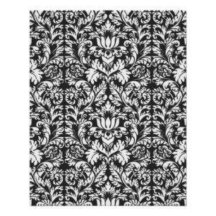 Pôster Brocade de gargalo branco preto