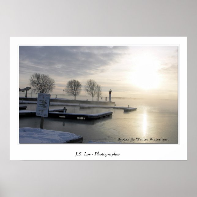 Poster Brockville Winter Waterfront (Frente)