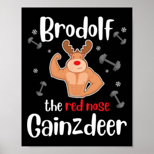 Poster Brodolf O Nariz Vermelho Gainzdeer Camiseta De Nat
