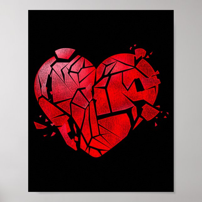 Poster Broken Heart Anti Valentines Day  (Frente)