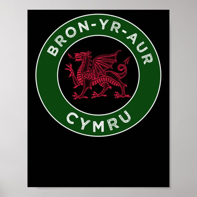 Poster Bron-yr-aur Welsh Place Names Cymru 2 Sticker (Frente)