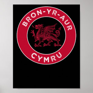 Poster Bron-yr-aur Welsh Place Names Cymru Sticker