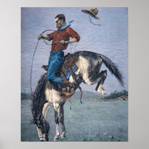 Pôster Bronco-Imbecil (gravura colorida)