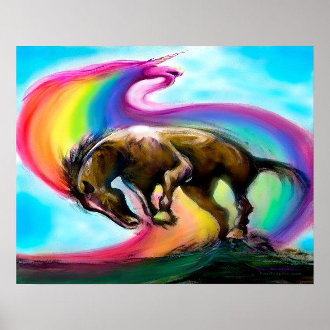 Poster Bronco Rainbow Unicorn (Frente)