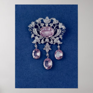 Poster Brooch em forma de flor, c.1780