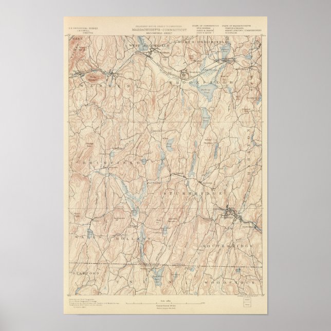 Poster Brookfield, Massachusetts (Frente)