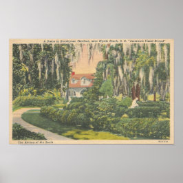 Poster Brookgreen Gardens, Myrtle Beach, SC Cartão-postal