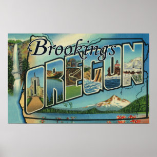 Pôster Brookings, Oregon - grandes cenas da letra