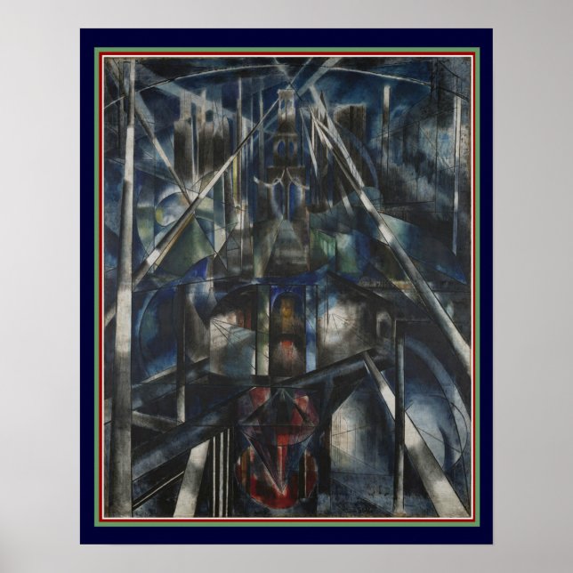 Pôster "Brooklyn Bridge" Art Deco de Stella 16x20 (Frente)