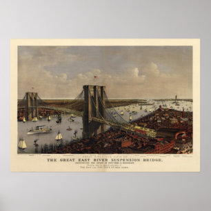 Poster Brooklyn Bridge by e 1885)