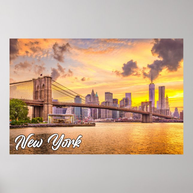 Poster Brooklyn Bridge, Nova Iorque, EUA (Frente)