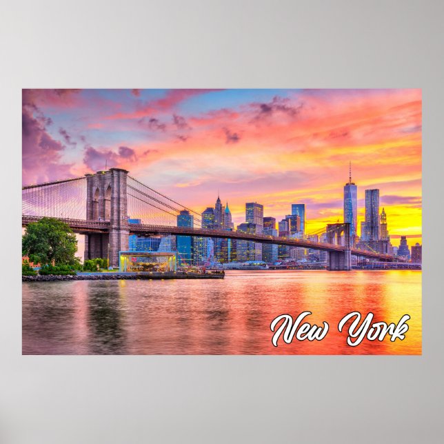 Poster Brooklyn Bridge, Nova Iorque, EUA (Frente)