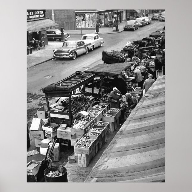Pôster Brooklyn Pushcart Market: 1960 (Frente)