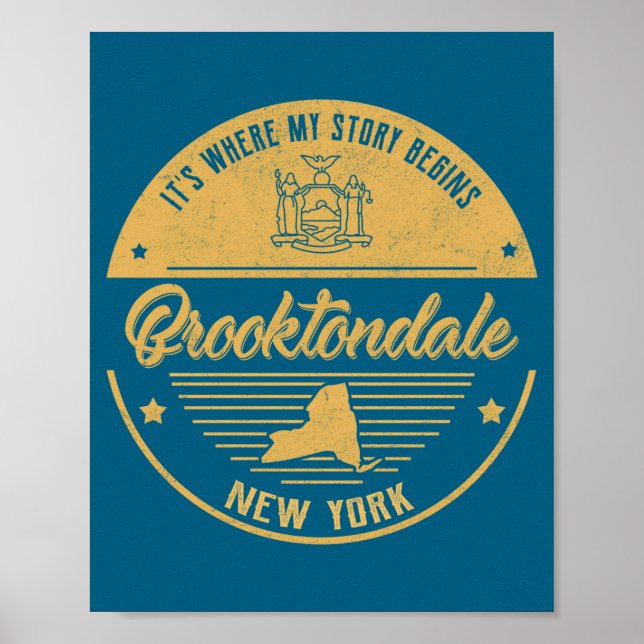 Poster Brooktondale New York Its Where My Story Begins _2 (Frente)